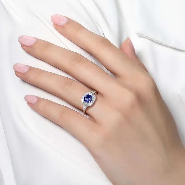 LAFONN'S LAB BLUE SAPPHIRE RING Image 2 Parkers' Karat Patch Asheville, NC