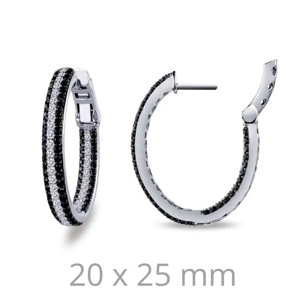 LAFONN BLACK & WHITE HOOP EARRINGS Parkers' Karat Patch Asheville, NC
