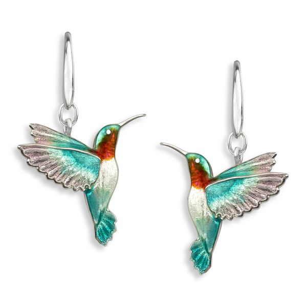 DANGLE HUMMINGBIRD EARRINGS Parkers' Karat Patch Asheville, NC