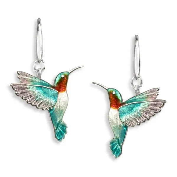 DANGLE HUMMINGBIRD EARRINGS Parkers' Karat Patch Asheville, NC