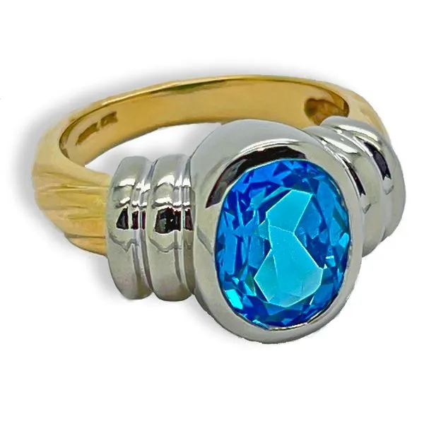ESTATE BLUE TOPAZ RING Parkers' Karat Patch Asheville, NC