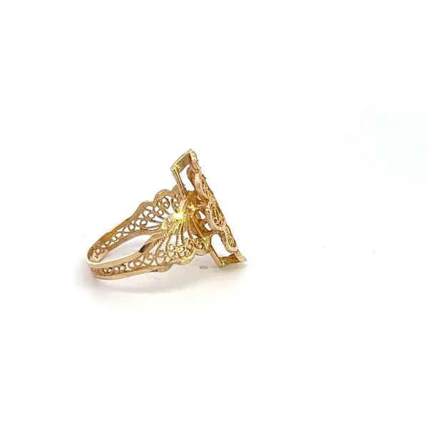 ESTATE FILIGREE GOLD RING Image 2 Parkers' Karat Patch Asheville, NC