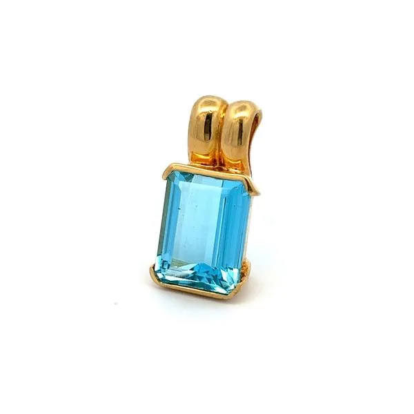 ESTATE BLUE TOPAZ PENDANT Parkers' Karat Patch Asheville, NC