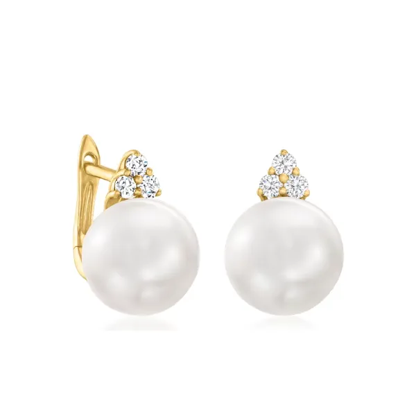 PEARL AND DIAMOND EARRINGS Parkers' Karat Patch Asheville, NC