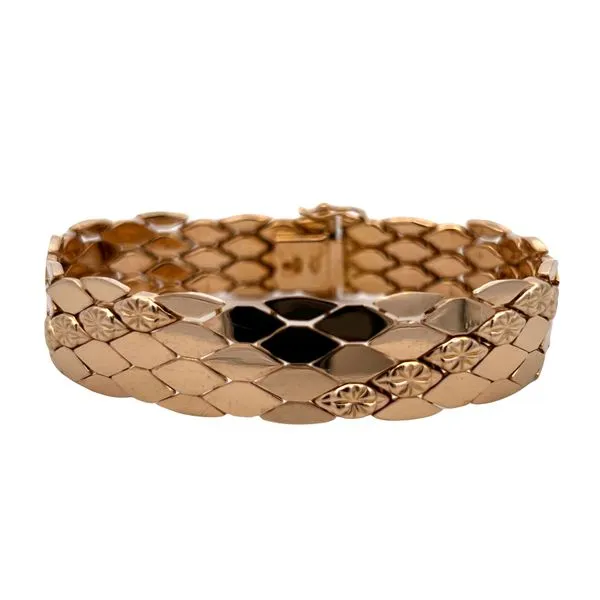 ESTATE 18KY BRICK STYLE BRACELET Image 2 Parkers' Karat Patch Asheville, NC