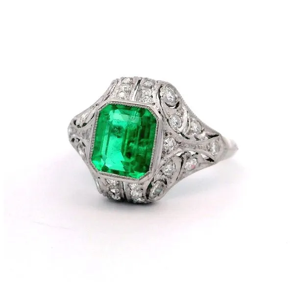 ESTATE EMERALD VINTAGE RING Parkers' Karat Patch Asheville, NC