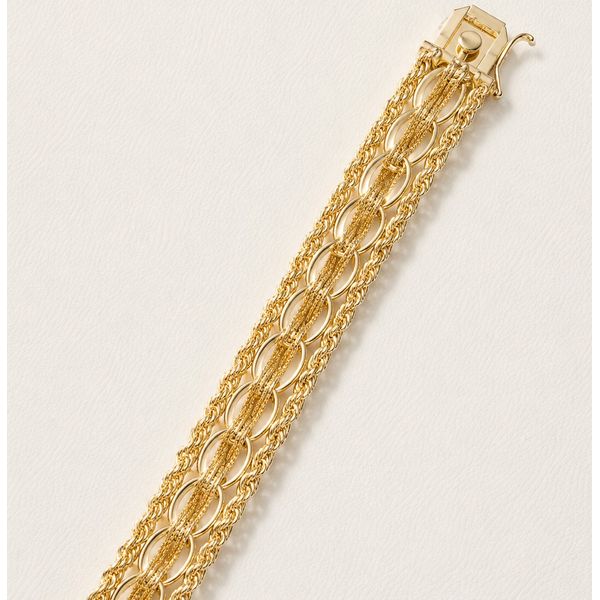 ESTATE WIDE ROPE & MESH WEAVE BRACELET Parkers' Karat Patch Asheville, NC