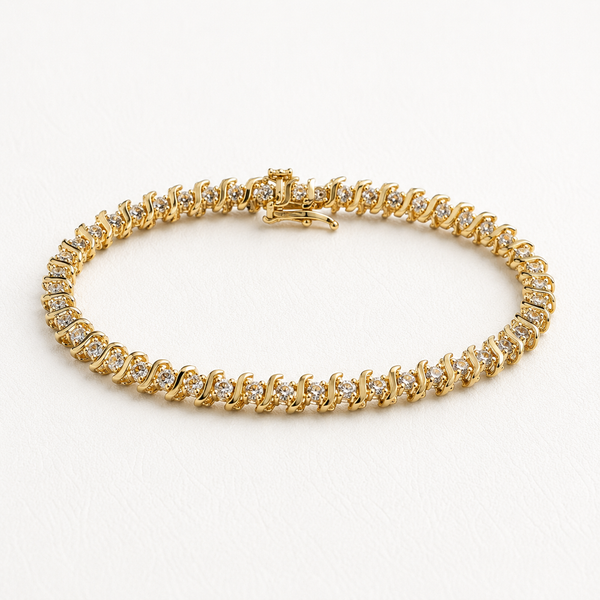 ESTATE DIAMOND LINK BRACELET Parkers' Karat Patch Asheville, NC