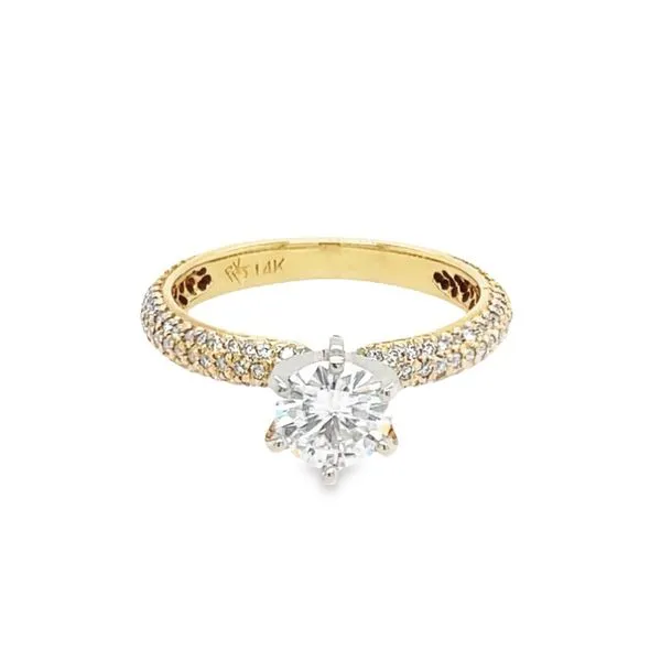 14K Yellow Gold B Luxe Pavé Style Moissanite Engagement Ring Paul Bensel Jewelers Yuma, AZ