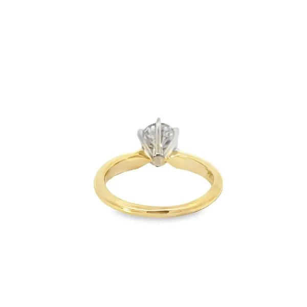 14K Yellow Gold 1.03 Carat Round Brilliant Cut Solitaire Style Engagement Ring Image 2 Paul Bensel Jewelers Yuma, AZ