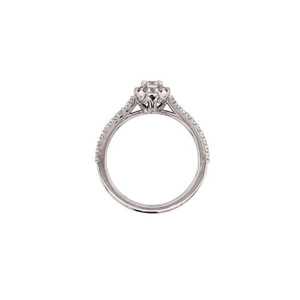 14 Karat White Gold Round Halo Engagement Ring Image 2 Paul Bensel Jewelers Yuma, AZ