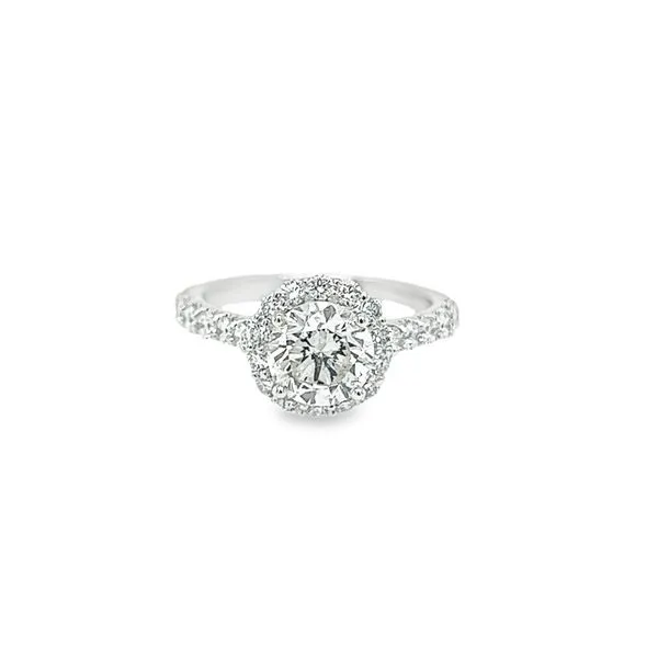 18K White Gold 2.31 ctw Halo Engagment Ring Paul Bensel Jewelers Yuma, AZ