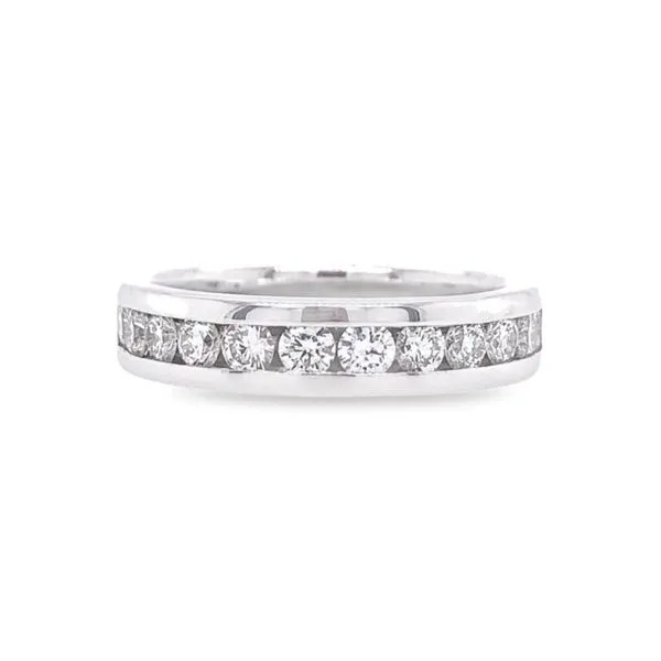 14K White Gold Bensel Made 0.84 ctw Channel Set Diamond Band Image 3 Paul Bensel Jewelers Yuma, AZ