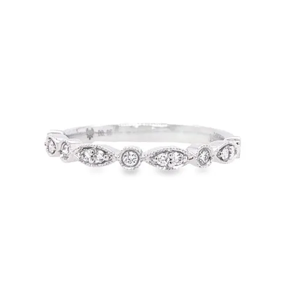 18K White Gold Marquise-Dot Stackable Diamond Band Paul Bensel Jewelers Yuma, AZ