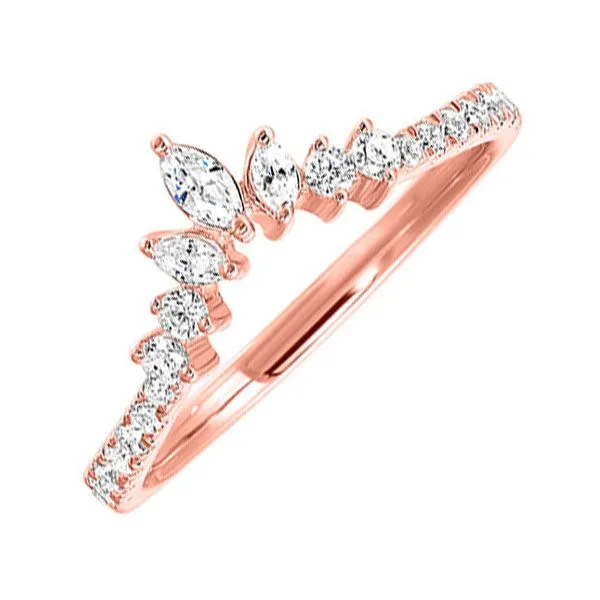 14K Rose Gold Contour Diamond Band Paul Bensel Jewelers Yuma, AZ
