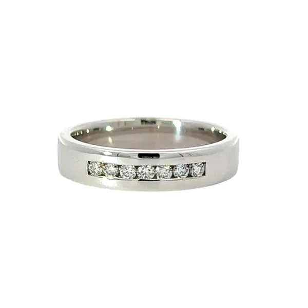 14K White Gold Bensel Made 1/4 ctw Channel Set Diamond Band Image 3 Paul Bensel Jewelers Yuma, AZ