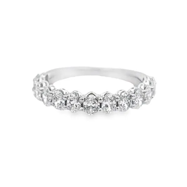 14K White Gold 1.40 ctw Oval Cut Diamond Wedding Band Image 2 Paul Bensel Jewelers Yuma, AZ