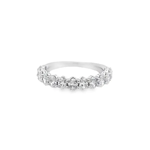 14K White Gold 1.40 ctw Oval Cut Diamond Wedding Band Image 3 Paul Bensel Jewelers Yuma, AZ