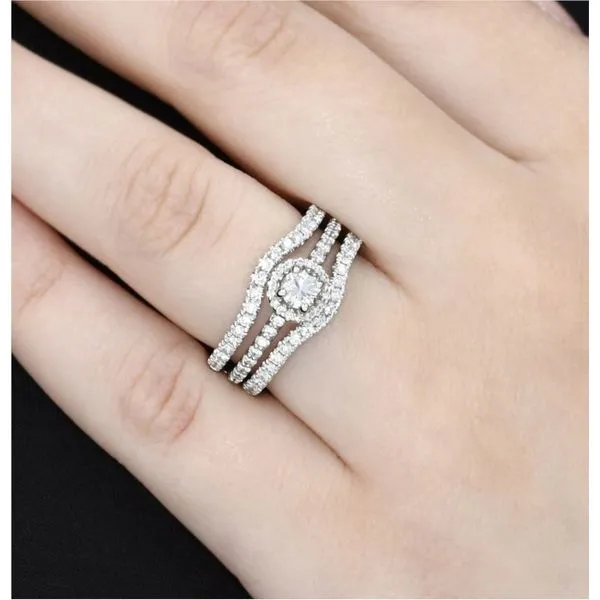 14K White Gold Diamond Contour Ring Guard Image 2 Paul Bensel Jewelers Yuma, AZ