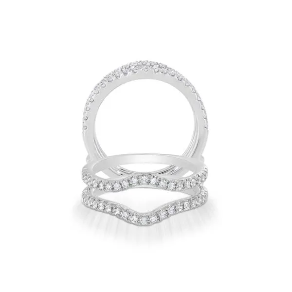 14K White Gold Diamond Contour Ring Guard Paul Bensel Jewelers Yuma, AZ