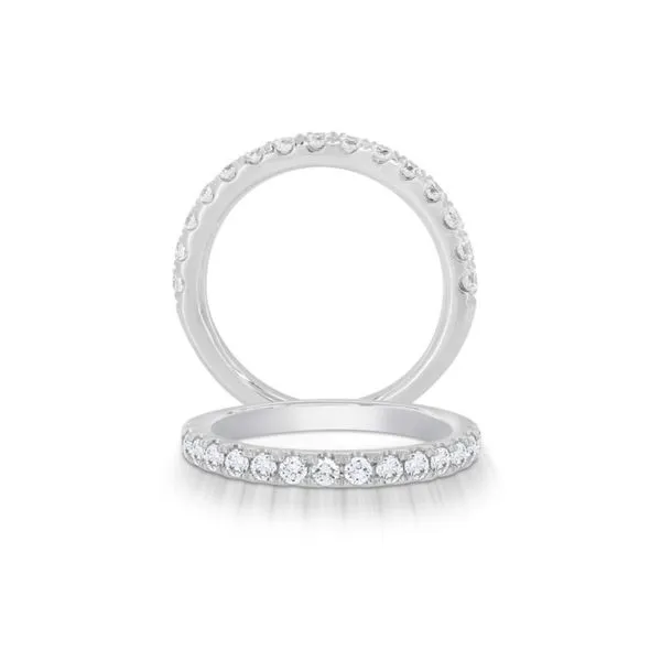 14K White Gold 0.53 ctw French V-Split Diamond Band Paul Bensel Jewelers Yuma, AZ