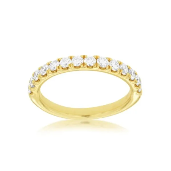 14K Yellow Gold 0.65 ctw French V-Split Diamond Band Paul Bensel Jewelers Yuma, AZ