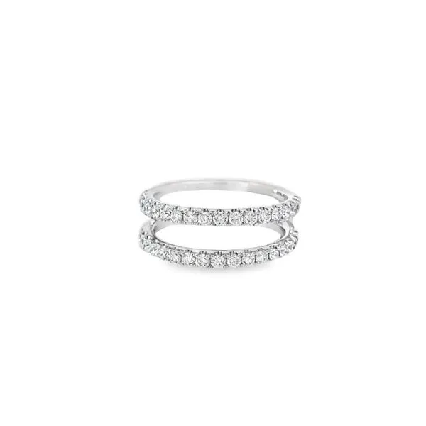 14K White Gold 0.85 ctw French V-Split Diamond Ring Guard Paul Bensel Jewelers Yuma, AZ