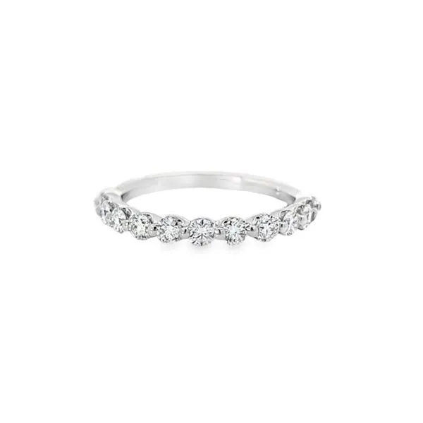 14K White Gold 0.75 ctw Shared Prong Diamond Band Image 3 Paul Bensel Jewelers Yuma, AZ