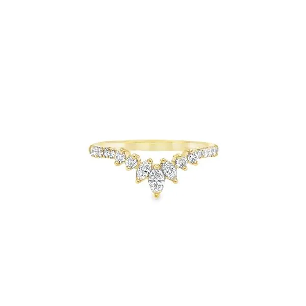 18K Yellow Gold Bensel Made 0.50 ctw Diamond Contour Wedding Band Paul Bensel Jewelers Yuma, AZ