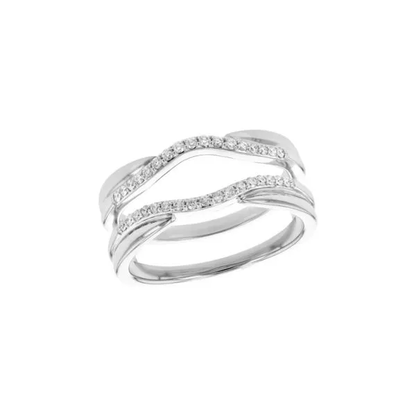 14K White Gold 0.20 ctw Countour Diamond Ring Guard Image 2 Paul Bensel Jewelers Yuma, AZ
