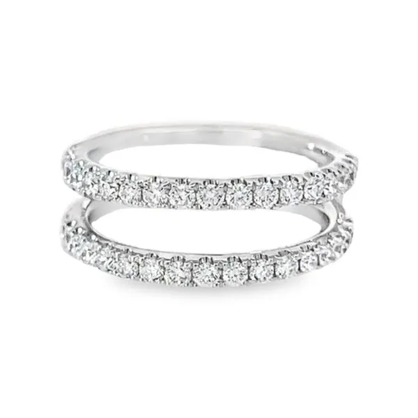 14K White Gold 0.85 ctw French V-Split Diamond Ring Guard Image 2 Paul Bensel Jewelers Yuma, AZ