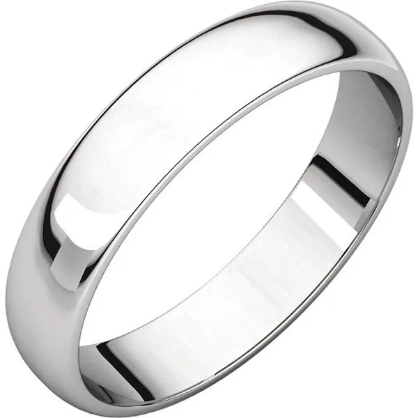 10K White Gold 4 mm Polished Half Round Wedding Band Paul Bensel Jewelers Yuma, AZ