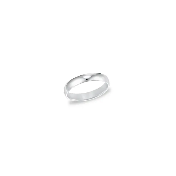 14K White Gold 5 mm Low Dome Comfort Fit Band Image 2 Paul Bensel Jewelers Yuma, AZ