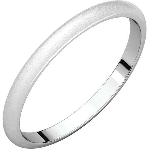 Sterling Silver 2 mm Stippled Finish Half Round Wedding Band Paul Bensel Jewelers Yuma, AZ