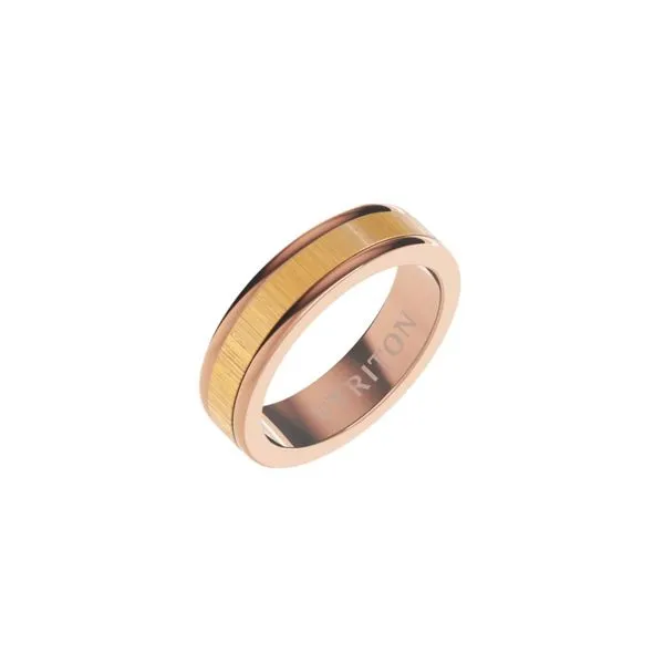 Rose Tungsten 6 mm Wedding Band with a Wood Inlay Image 4 Paul Bensel Jewelers Yuma, AZ