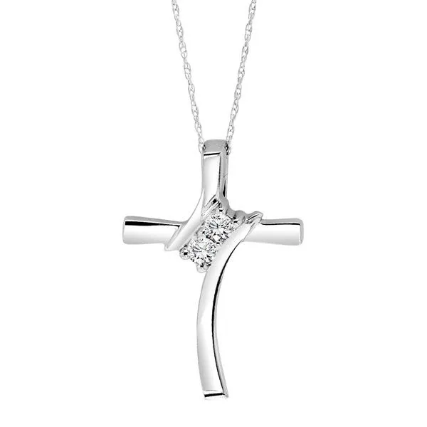 Sterling Silver Two Stone Diamond Necklace Paul Bensel Jewelers Yuma, AZ