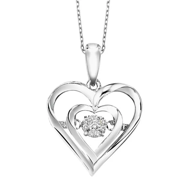 Sterling Silver Rhythym of Love Diamond Heart Necklace Paul Bensel Jewelers Yuma, AZ