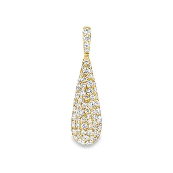 14K Yellow Gold 1.08 ctw Drop Dome Pavé Pendant Paul Bensel Jewelers Yuma, AZ