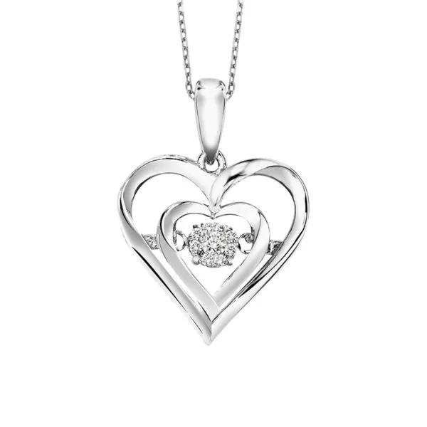 Sterling Silver Rhythym of Love Diamond Heart Necklace Paul Bensel Jewelers Yuma, AZ
