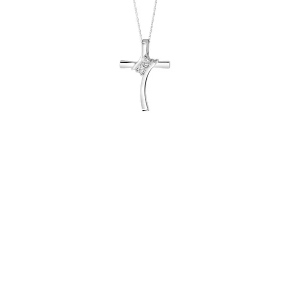 Sterling Silver Two Stone Diamond Necklace Image 2 Paul Bensel Jewelers Yuma, AZ