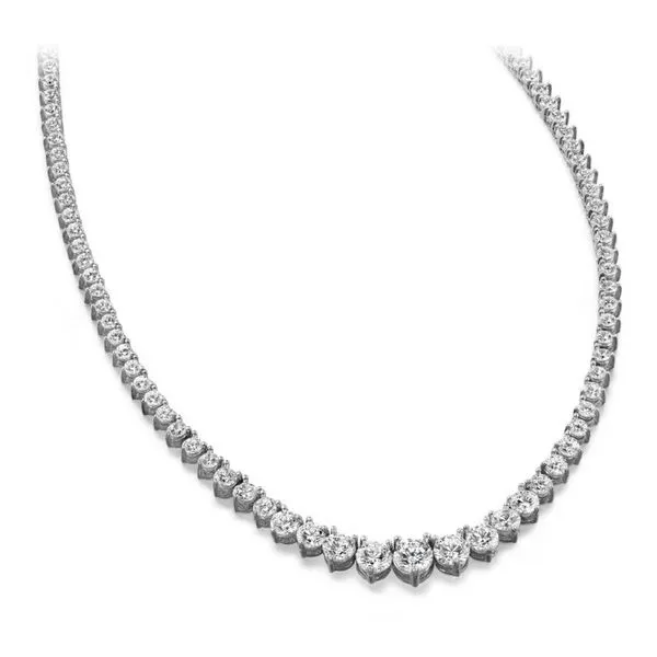 14K White Gold 9.10 ctw Diamond Riveria Necklace Image 3 Paul Bensel Jewelers Yuma, AZ