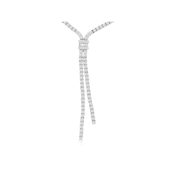 14K White Gold 6.75 ctw Lariat Style Diamond Necklace Paul Bensel Jewelers Yuma, AZ