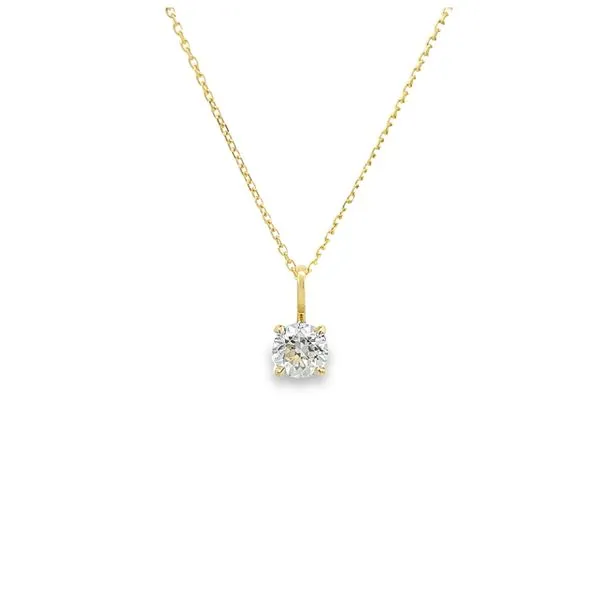14K Yellow Gold 1/2 Ct. Solitaire Diamond Necklace Image 2 Paul Bensel Jewelers Yuma, AZ
