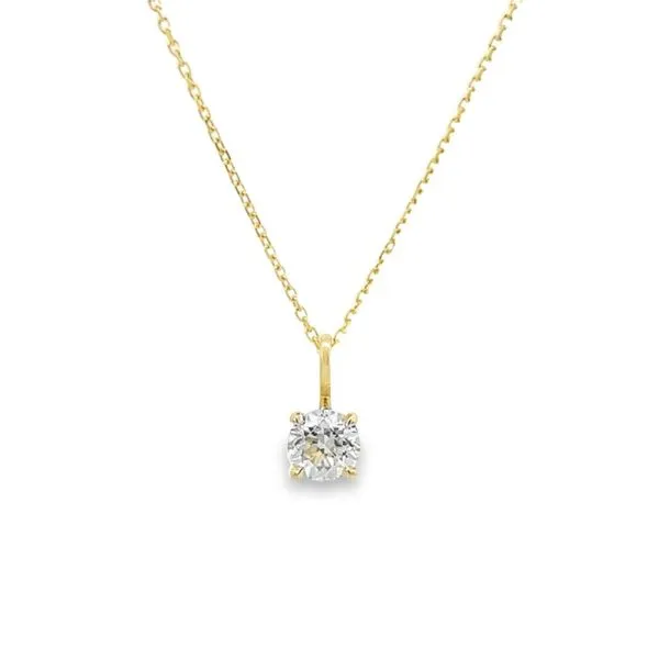 14K Yellow Gold 1/2 Ct. Solitaire Diamond Necklace Paul Bensel Jewelers Yuma, AZ