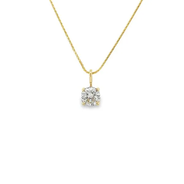 14K Yellow Gold 3/4 Ct. Solitaire Diamond Necklace Paul Bensel Jewelers Yuma, AZ