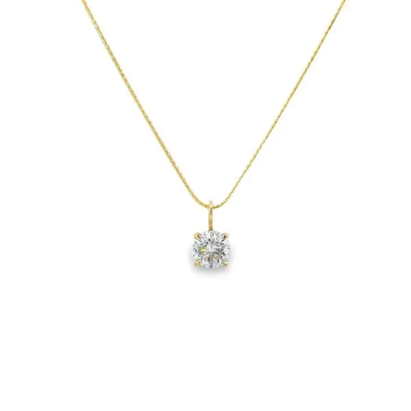 14K Yellow Gold 1 Ct. Solitaire Diamond Necklace Paul Bensel Jewelers Yuma, AZ