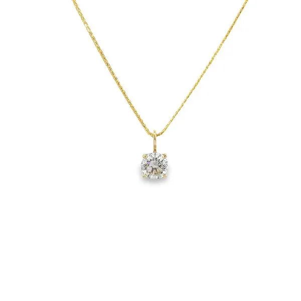 14K Yellow Gold 1.17 Ct. Solitaire Diamond Necklace Image 2 Paul Bensel Jewelers Yuma, AZ