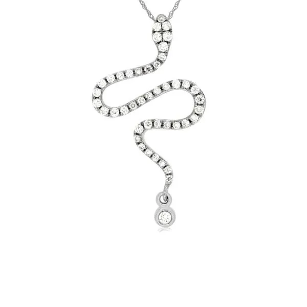 14K White Gold 0.21 ctw Diamond Snake Necklace Paul Bensel Jewelers Yuma, AZ