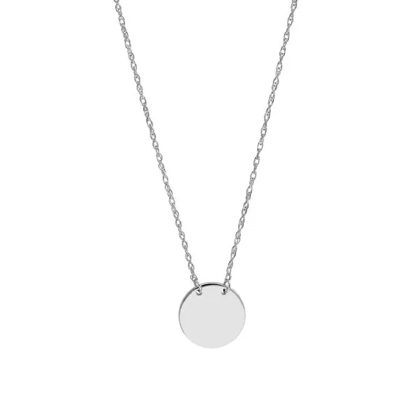 14K White Gold Mini Disc Necklace Paul Bensel Jewelers Yuma, AZ