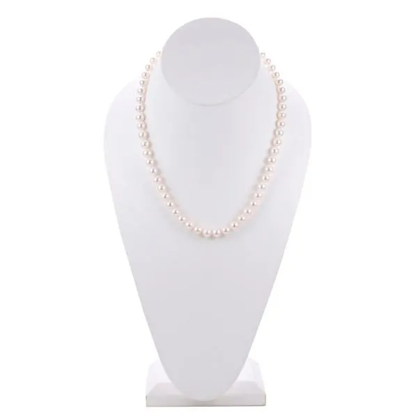 14K Yellow Gold 6 - 6.5 mm High Luster Cultured Akoya Pearl Necklace - 18 inches Image 3 Paul Bensel Jewelers Yuma, AZ